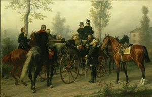 Napoleon III och Bismarck efter slaget vid Sedan, 1882